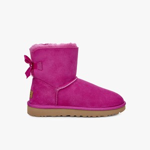 Ugg Mini Bailey Bow II Women Classic Boots Pink (7231XQGFL)